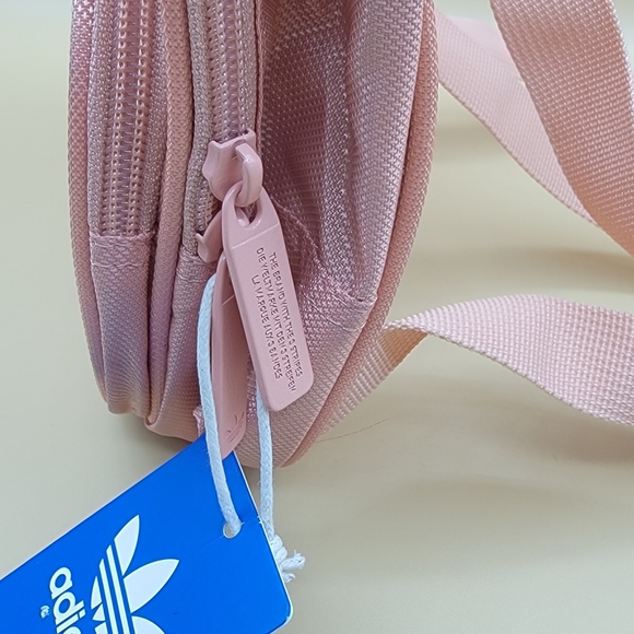Adidas Mini 10" Pink White Backpack Girl's Ladies Kid's Zipper Bag New With Tags - Picture 5 of 8